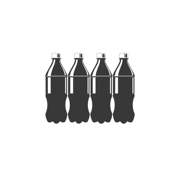 Vier Flaschen. Aktienvektordarstellung isoliert auf weißem Hintergrund. — Stockvektor