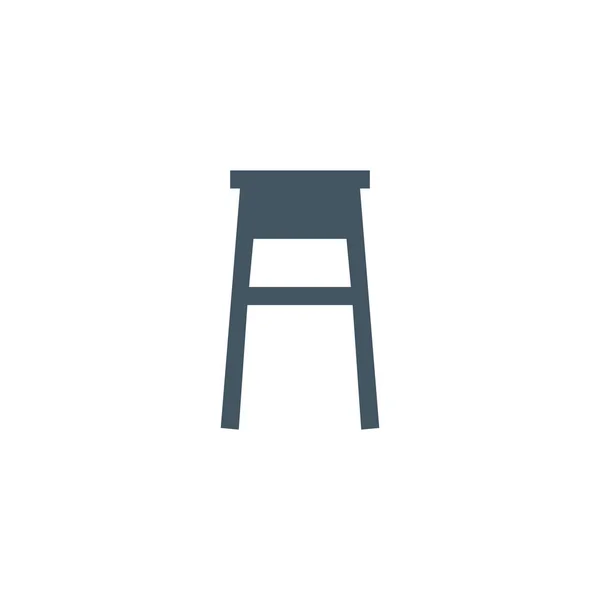 Вектор стула в плоском стиле. Классическая мебель для кухни или гостиной. Изолированные на белом — стоковый вектор