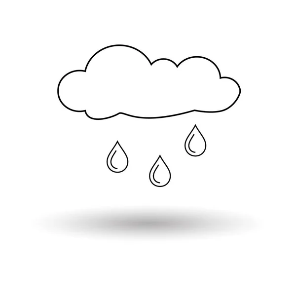 Icono de boceto de nube y lluvia para web, móviles e infografías. Stock Ilustración vectorial aislada sobre fondo blanco . — Vector de stock