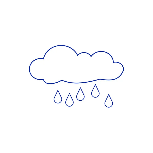 Icono de boceto de nube y lluvia para web, móviles e infografías. Stock Ilustración vectorial aislada sobre fondo blanco . — Vector de stock