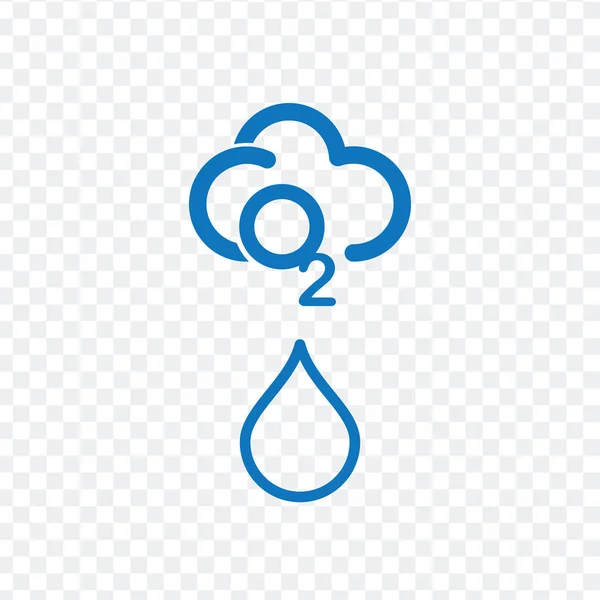 Icono de nube de CO2. Reducción de emisiones de carbono, ilustración de vector de stock aislado sobre fondo blanco . — Vector de stock