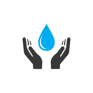 El simgesini bırak. Düz tasarım tarzı. Hisse Vektörü illüstrasyonu beyaz arkaplanda izole edildi.