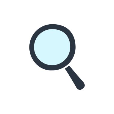 Büyüteç simgesi. Stok vektör illüstrasyonu beyaz arkaplanda izole edildi