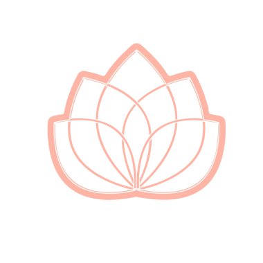 Lotus ikonu ya da harmoni ikonu. Hisse Vektörü illüstrasyonu beyaz arkaplanda izole edildi.