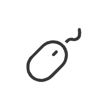 Bilgisayar Fare Simgesi. Stok vektör illüstrasyonu beyaz arkaplanda izole edildi