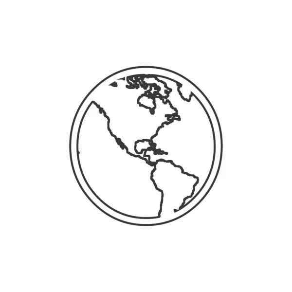 Símbolo de Ícone do Planeta Vetor Terra. Stock Ilustração vetorial isolada sobre fundo branco . —  Vetores de Stock