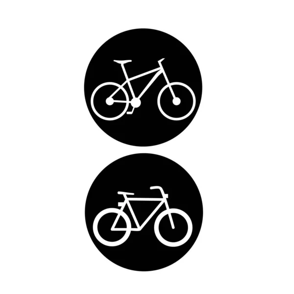 Fahrrad Ikone Vektor Illustration Logo Vorlage. schwarze Taste. Aktienvektordarstellung isoliert auf weißem Hintergrund. — Stockvektor
