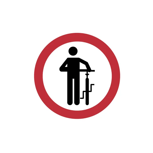 Bicicleta icono de la bicicleta mover la bicicleta en sus manos. Stock ilustración vectorial aislado sobre fondo blanco . — Archivo Imágenes Vectoriales