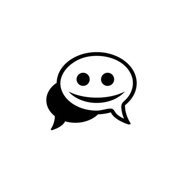 Smile Chat Icône dans un style plat à la mode. Symbole de bulle vocale pour la conception de votre site Web, logo, application, interface utilisateur. Illustration vectorielle, EPS10 . — Image vectorielle