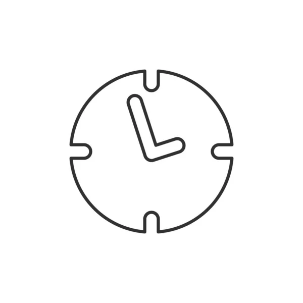 Bürouhr Liniensymbol, Umrissvektorzeichen, linearer Stil Piktog — Stockvektor