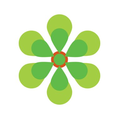 çiçek vektör simgesi ya da logo, vektör çizimi whit üzerinde izole