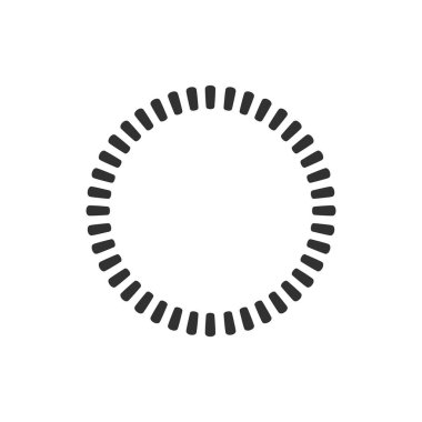 Çember Geometrik Süsler. Süslü Yıldırım Dekorasyonu. Stok vektör illüstrasyonu beyaz arkaplanda izole edildi.