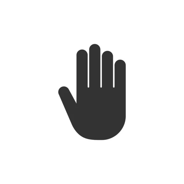 Palma, vetor de ícone de mão, sinal plano preenchido, pictograma sólido isolado em branco, ilustração do logotipo —  Vetores de Stock