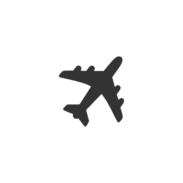 Wektor ikony samolotu, solidna ilustracja. Ilustracja wektora na białym tle. — Wektor stockowy