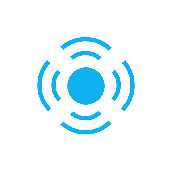 Kablosuz bağlantı ses dalgası logosu sembolü. Stok vektör illüstrasyonu beyaz arkaplanda izole edildi. — Stok Vektör
