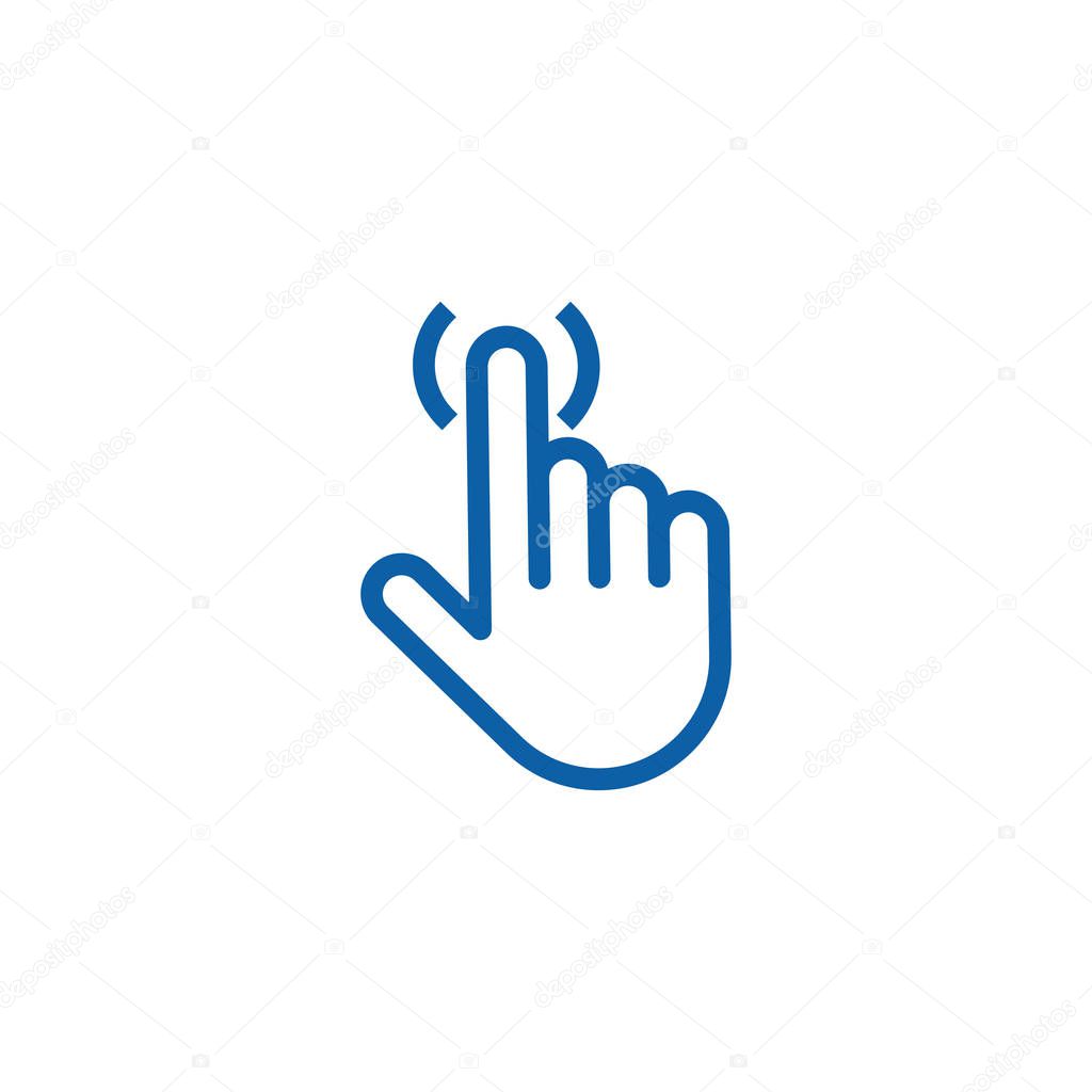 click. hand icon pointer. vector eps8. Stock vector illustration isolated on white background.