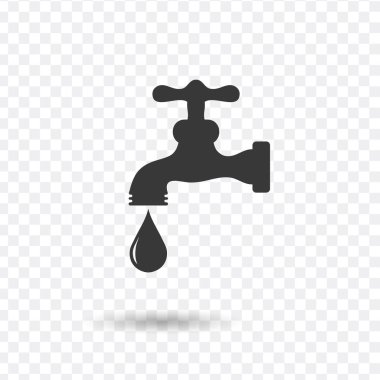 Su musluğu vektör simgesi. Hisse Vektörü illüstrasyonu beyaz arkaplanda izole edildi.