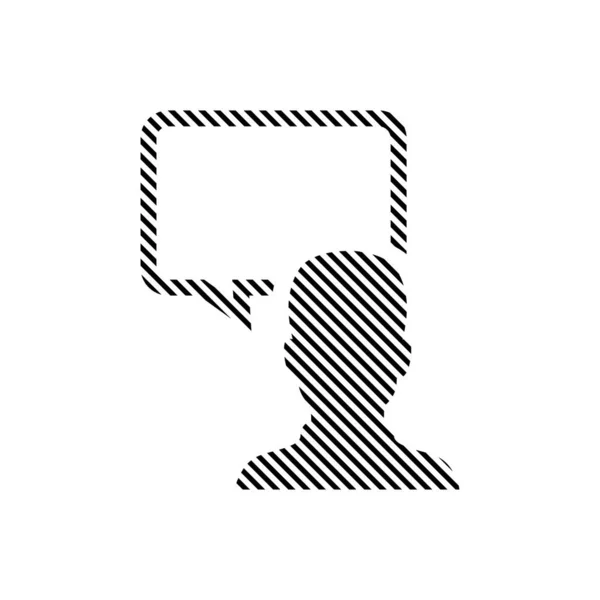 Ícone de sinal de bate-papo despojado. Bolhas de fala símbolo feito de linhas. Botão de chat de comunicação. ícone de bolha de fala - símbolo de comunicação — Vetor de Stock