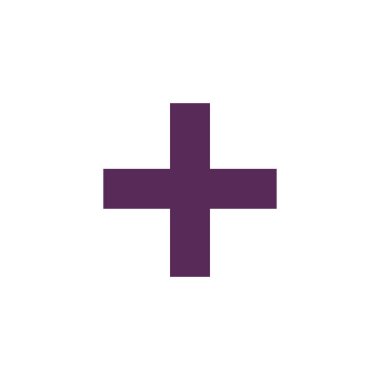 Artı simge ekle. Matematik ekleme işareti. Tıbbi sağlık sembolü Stok vektör çizimi beyaz arkaplanda izole edildi.