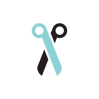 Makas simgesi - Çalışma araçları, Yapım ve Üretim simgeleri, ekipman simgeleri. Stok vektör illüstrasyonu beyaz arkaplanda izole edildi.