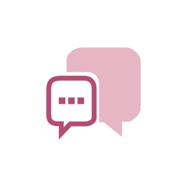 Sohbet balonunu yazıyorum. Yorum işareti sembolü. Stok vektör illüstrasyonu beyaz arkaplanda izole edildi