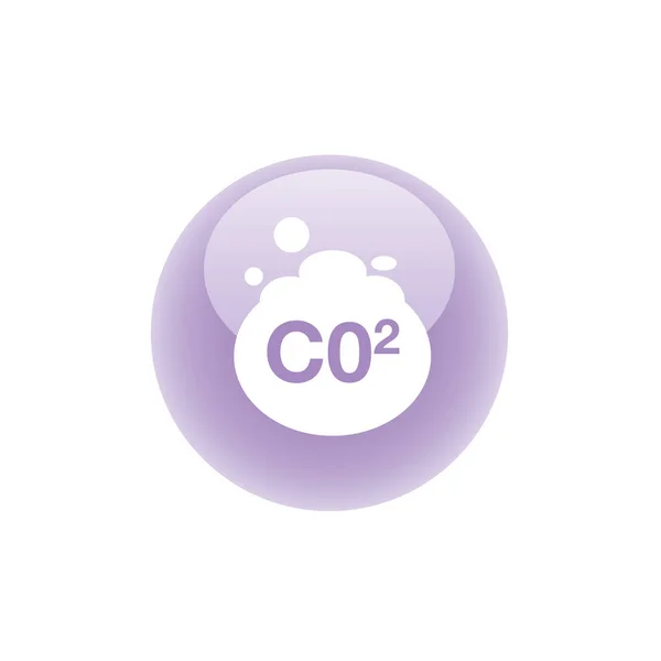 Ikona CO2, symbol vzorce oxidu uhličitého, vektorová ilustrace, značka. Stock vektorové ilustrace izolované na bílém pozadí. — Stockový vektor
