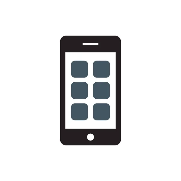 Smartphone-Icon-Vektor-Illustration. Brutkasten-Technologie. Flachbild-Handy. Aktienvektordarstellung isoliert auf weißem Hintergrund. — Stockvektor