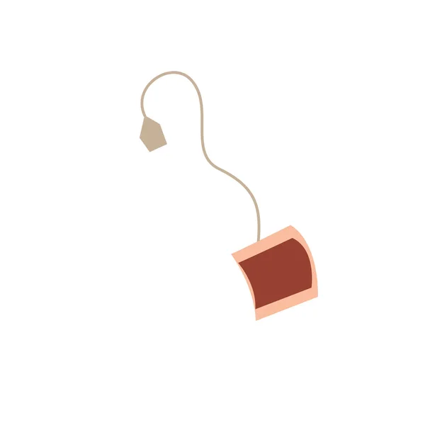 Tea bag Stock wektor ilustracji izolowane na białym tle. — Wektor stockowy