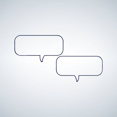 Konuşma baloncukları simgesi. Stok vektör illüstrasyonu beyaz arkaplanda izole edildi.