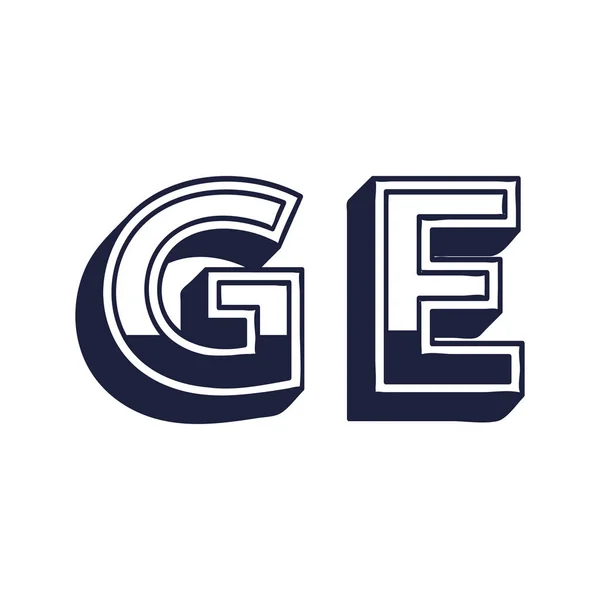 Иконка кода Грузии. Кодовое имя домена страны Iso. GE - Грузия сокращенно. Векторная иллюстрация на белом фоне . — стоковый вектор