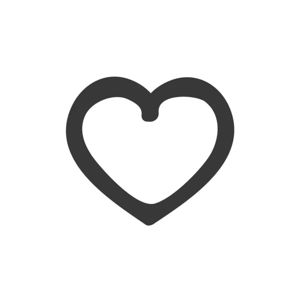 Икона сердца. Значок сердечной линии. Векторная иллюстрация на белом фоне . — стоковый вектор