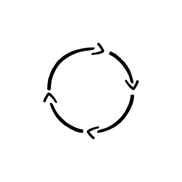 线性循环Icon向量。 在白色背景上孤立的种群矢量说明. — 图库矢量图片