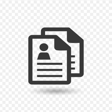 Metin satırları belge simgesi - metin satırları belgesi izole, kişisel bilgi illüstrasyonu - Vektör biyografisi. Stok vektör illüstrasyonu beyaz arkaplanda izole edildi