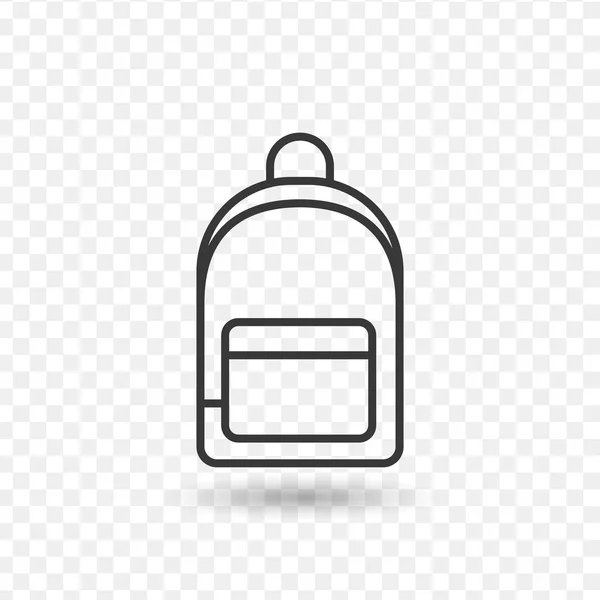 Bagpack Icon Line. Stock vector illustration isolated on white background. — ストックベクタ