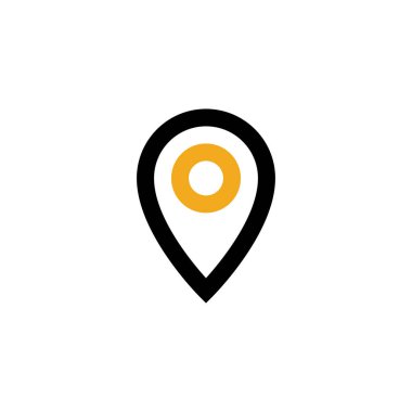 çizgi Harita imleci simgesi. Stok vektör illüstrasyonu beyaz arkaplanda izole edildi