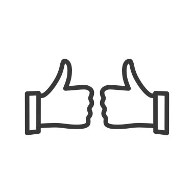 Başparmak Simgesi. İllüstrasyon gibi. Anlaşma imzala. Tasarım, Web siteleri, Sunum veya Uygulama Sembolünü Kabul Et. Stok vektör illüstrasyonu beyaz arkaplanda izole edildi