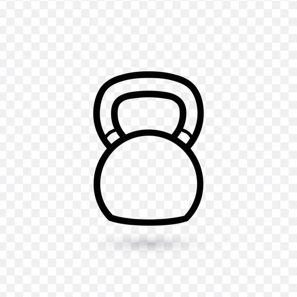 Line Kettlebell icon. Stock vector illustration isolated on white background — Stock Vector