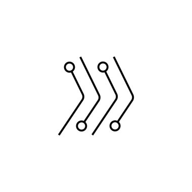 Yanlamasına. Dairesel doğrusal işaretler. Arrow Design dizaynınız için .4 element. Stok vektör illüstrasyonu beyaz arkaplanda izole edildi.