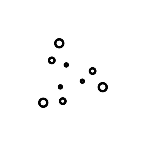 Burbujas de aire blanco en el agua. Círculos en el ornamento u organización. Stock ilustración vectorial aislado sobre fondo blanco . — Vector de stock