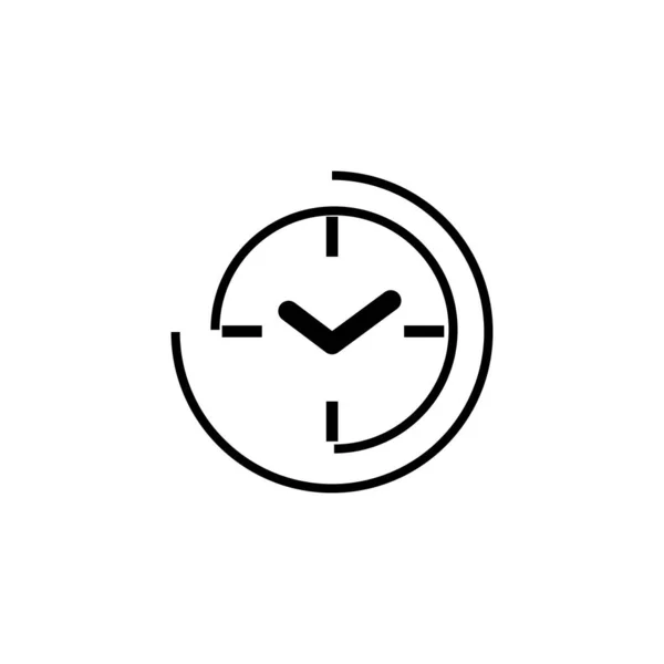 Semplice icona dell'orologio. Oggetto orologio in autofocus della fotocamera. Illustrazione vettoriale stock isolato su sfondo bianco . — Vettoriale Stock