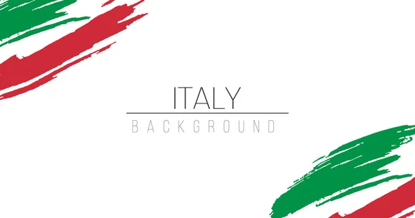 Italië vlag borstel stijl achtergrond met strepen. Voorraadvector illustratie geïsoleerd op witte achtergrond. — Stockvector