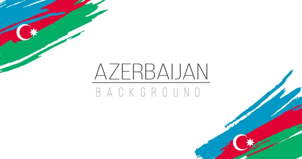 Azerbaijan Flagge Pinsel Stil Hintergrund mit Streifen. Aktienvektordarstellung isoliert auf weißem Hintergrund. — Stockvektor