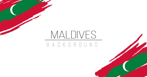 Maldivas bandeira escova estilo fundo com listras. Ilustração do vetor de estoque isolado no fundo branco . —  Vetores de Stock