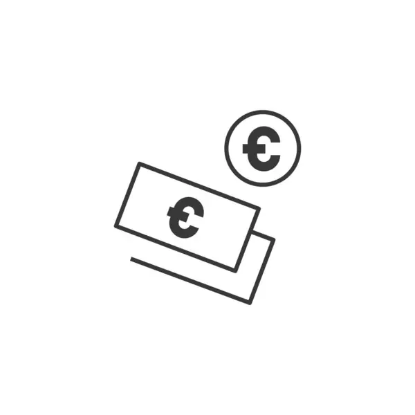 Euro Money icon. Vector style is flat iconic symbol. Stock vector illustration isolated on white background. — Stock Vector