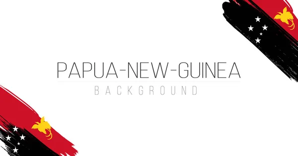 Papua-New-Gunea vlajka styl pozadí štětce s pruhy. Stock vektorové ilustrace izolované na bílém pozadí. — Stockový vektor