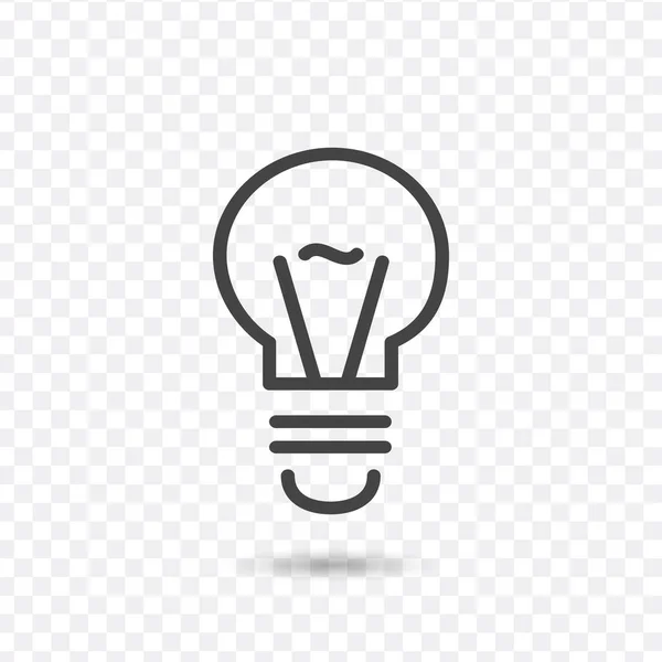 Light Bulb line icon vector, isolated on white background. Idea sign, solution, thinking concept. Stock vector illustration isolated on background. — 스톡 벡터