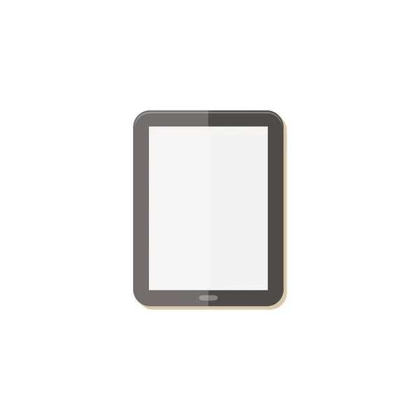 Realistischer Tablet-PC mit leerem Bildschirm auf weißem Hintergrund. — Stockvektor