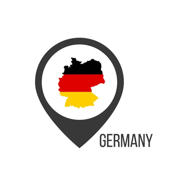 Map pointers with contry Germany. Germany flag. Stock vector illustration isolated on white background. — Stock Vector