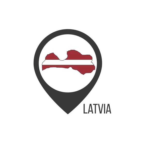 라트비아를 배경으로 지도입니다 라트비아 Stock Vector Illustration — 스톡 벡터