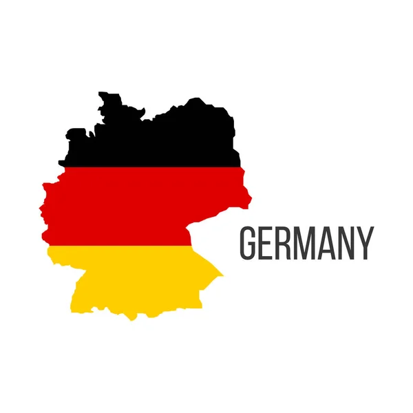 Germany Flag Map Flag Country Form Borders Stock Vector Illustration — Stock Vector